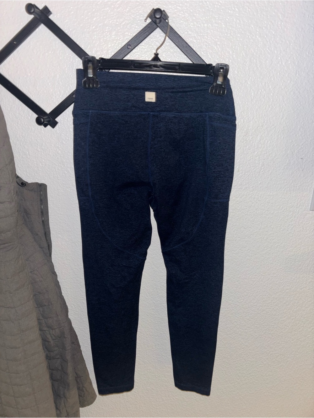 Vuori The Rise Blue Heather High Rise Leggings Yoga Athleisure Size Small - Picture 4 of 5